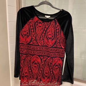 Sundance Velvet Top/Sweater medium